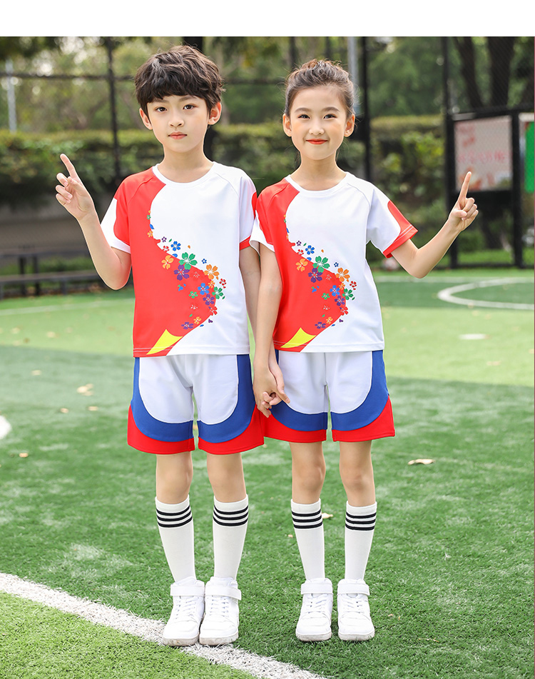 Primary and secondary school students Olympic style petal school uniform sportswear jacket orange D17-20120W