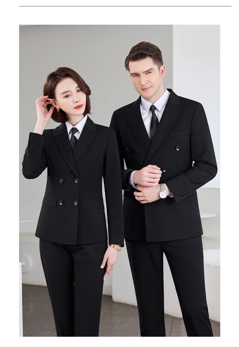 Color-dyed double-breasted business suit jacket DZ1-8728 ladies suit jacket