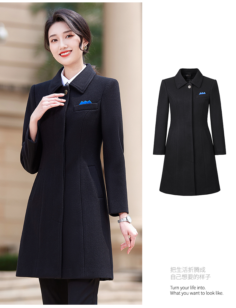 Business elegant mid-length woolen coat for women DY7-2330 for women