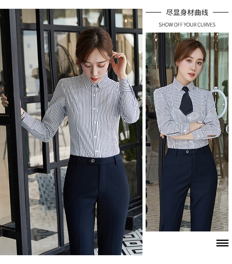 Business slim fit long sleeve shirt for men and women 188-T281 men-T291 women long sleeve shirt