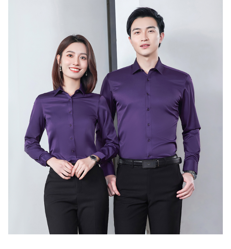 Slim commuting plain elastic long-sleeved shirt for women 188-805 long-sleeved shirt for women