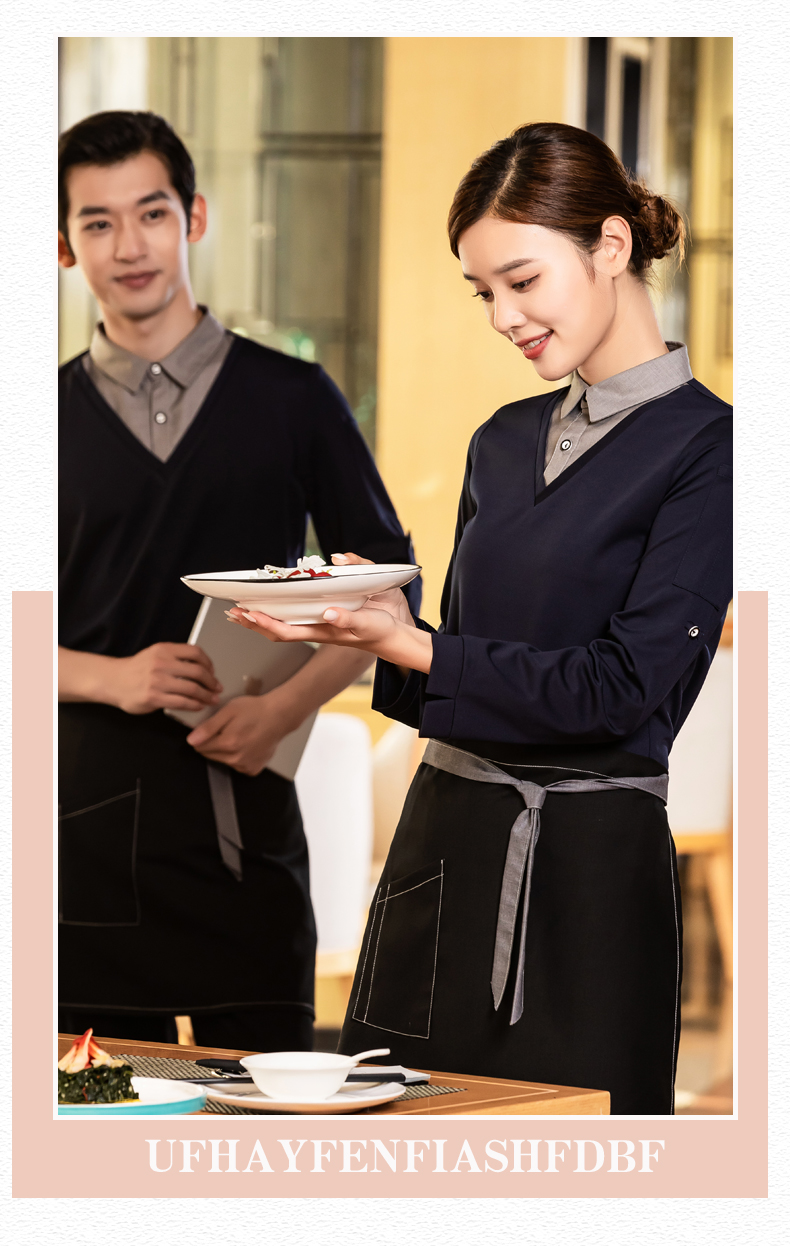 Waiter fake two-piece workwear T-shirt SGQ-2122