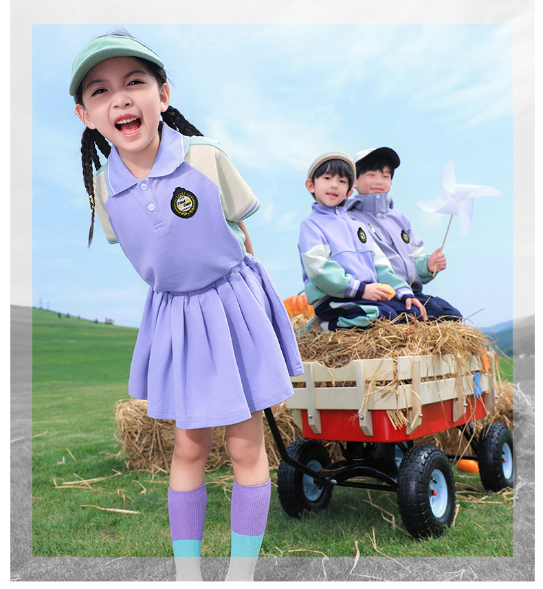 Campus style windproof warm children jacket two-piece suit 921-3121 jacket three-piece suit