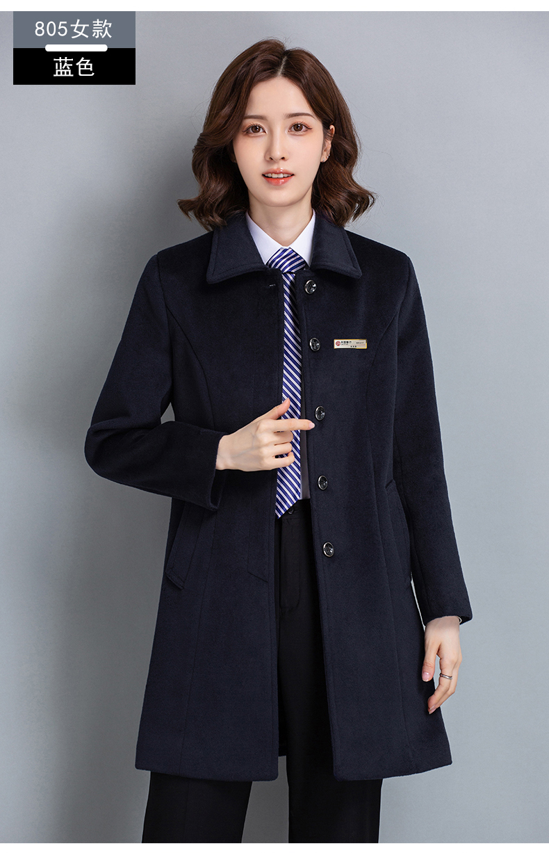 Slim fit professional woolen coat for women H27-805