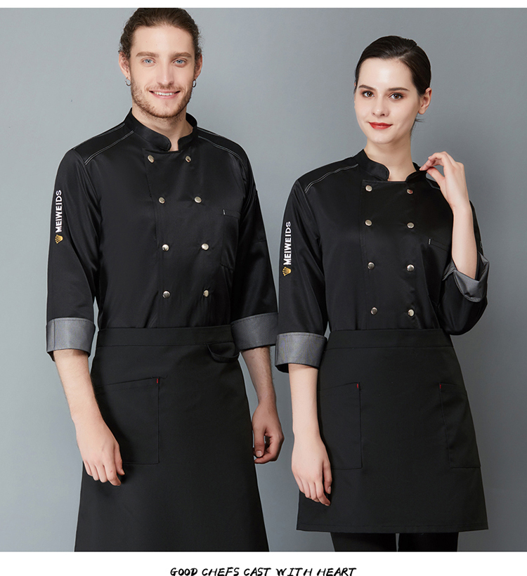 Worsted cotton delicious crown long-sleeved chef uniform H02-21LY129-131