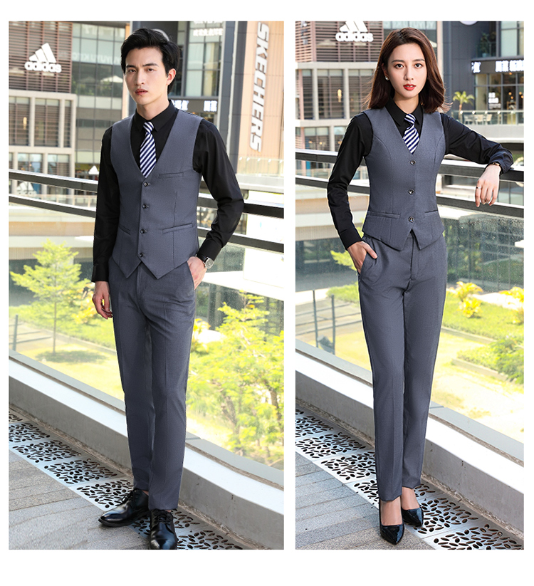 Commuter three-button waist professional vest for women DQ1-388 women vest