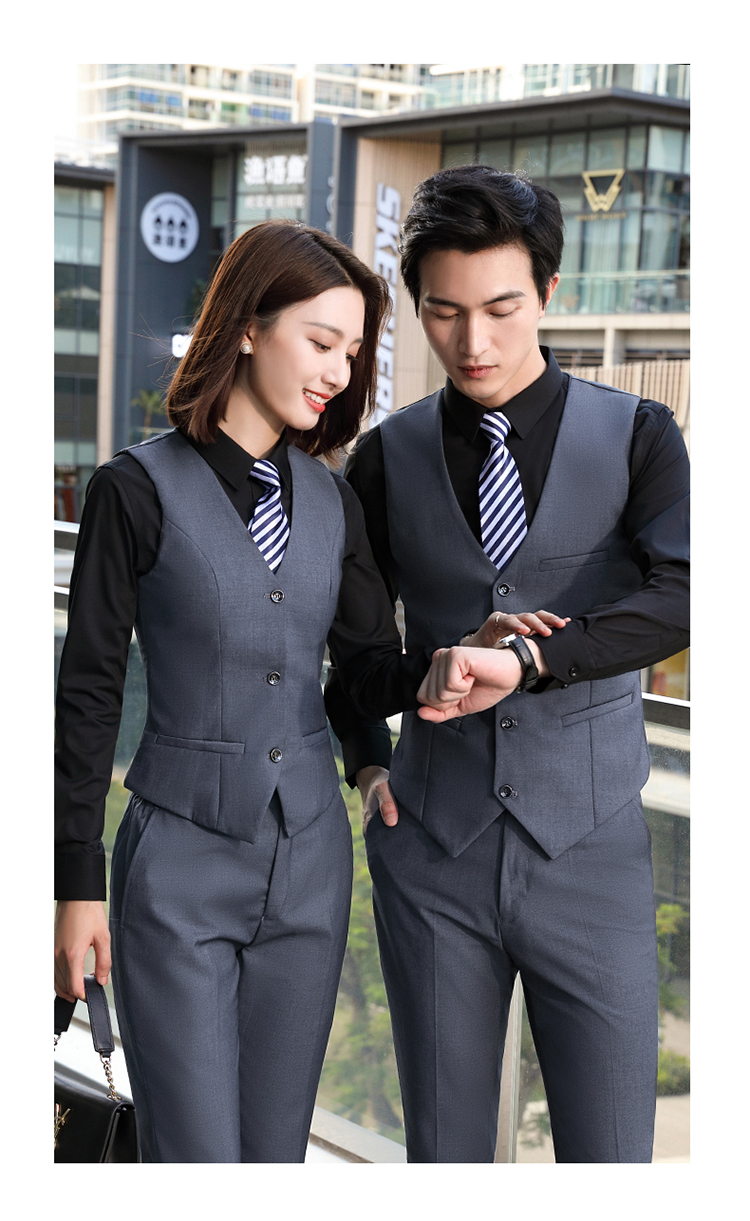 Commuter three-button waist professional vest for women DQ1-388 women vest