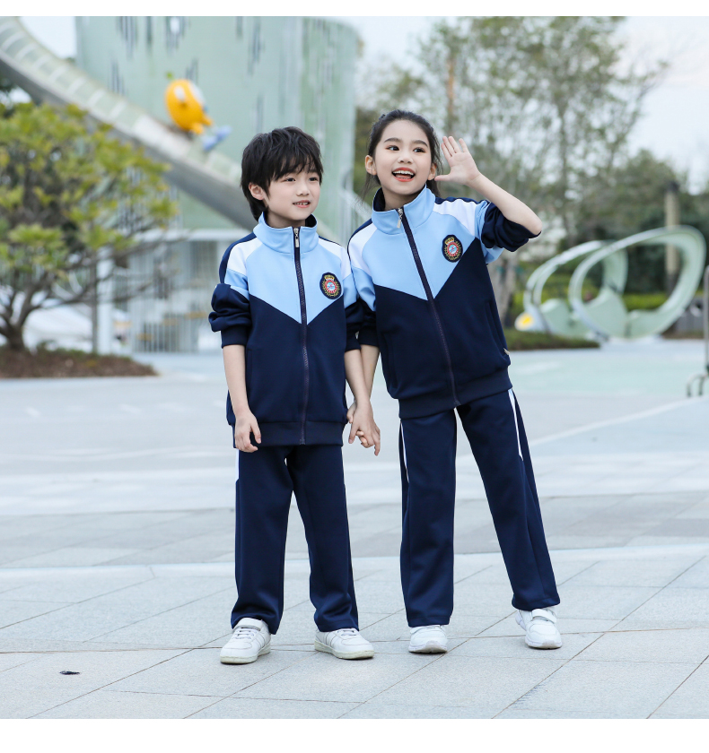 Primary school, middle school, high school, long sleeve color matching school uniform suit, high school, college class uniform (jacket + trousers) KA-870-9808 (without badge)