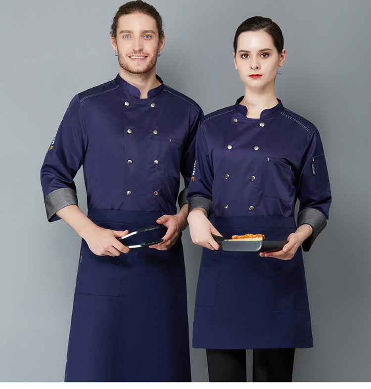 Worsted cotton delicious crown long-sleeved chef uniform H02-21LY129-131