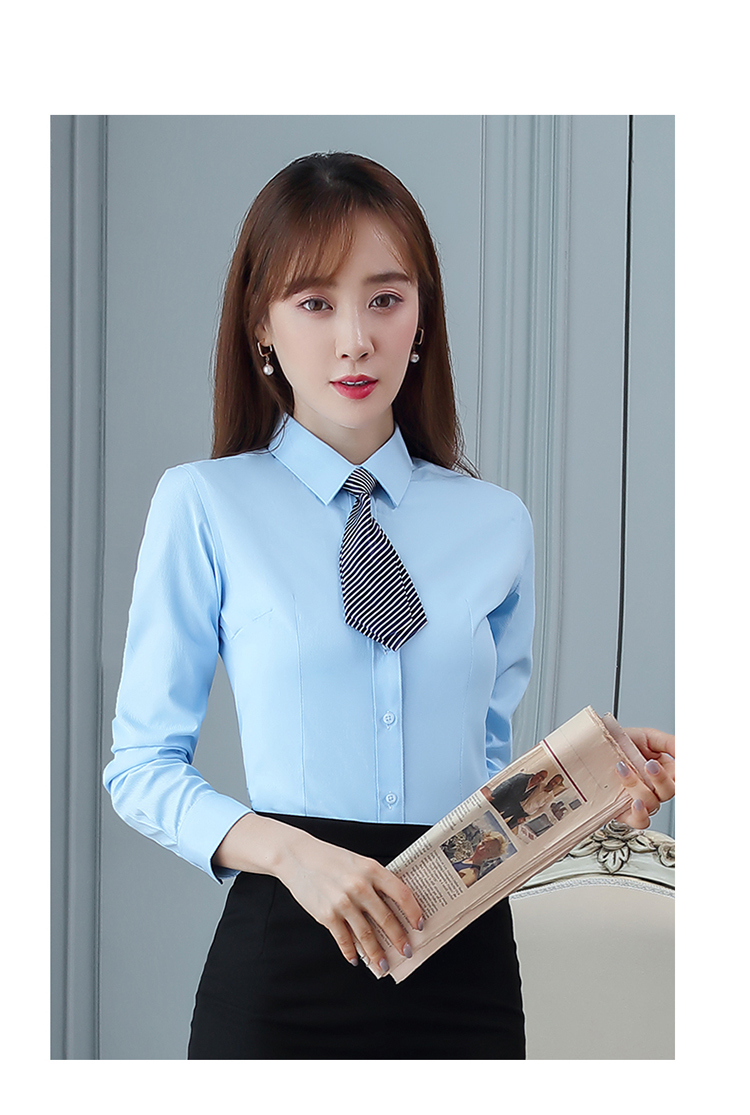 Fine twill business professional long-sleeved shirt for men and women DQ1-9817 long-sleeved shirt