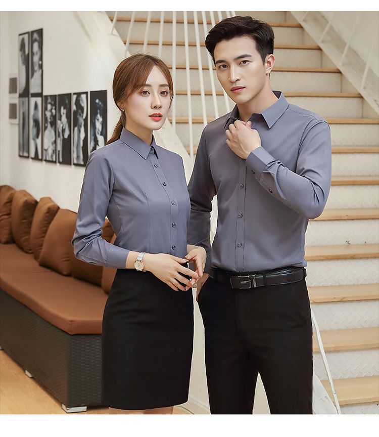 Slim fit commuter professional long sleeve shirt 188-9168 women shirt long sleeve