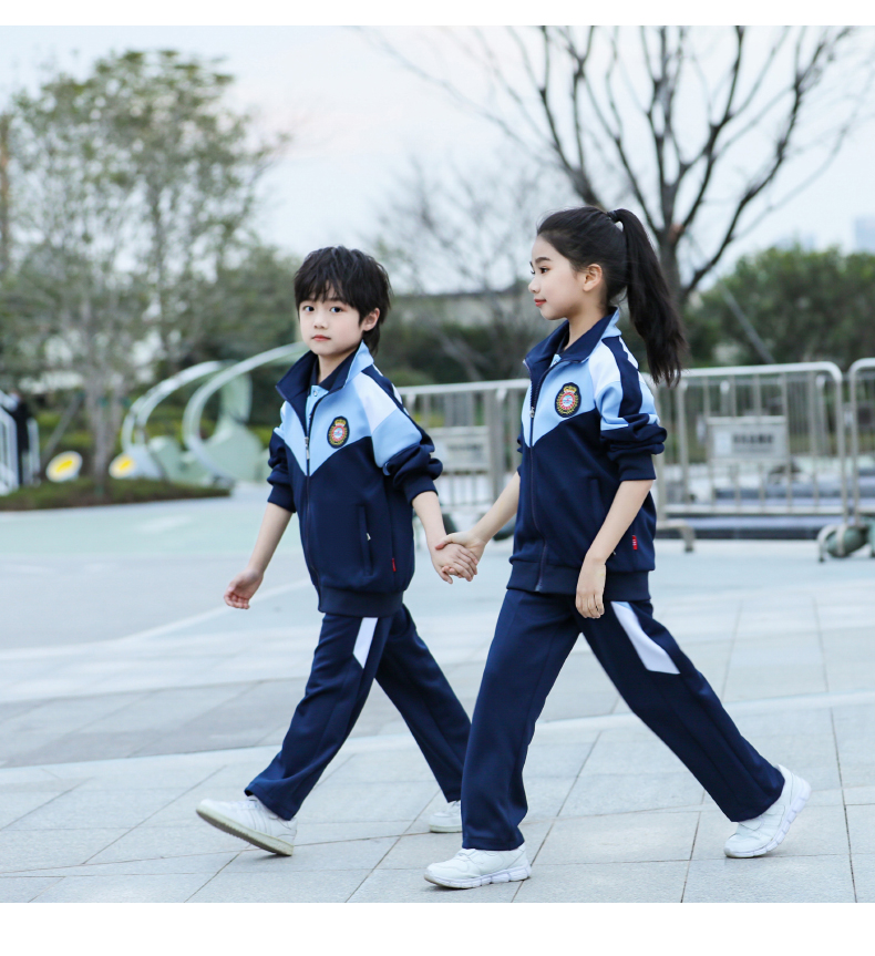 Primary school, middle school, high school, long sleeve color matching school uniform suit, high school, college class uniform (jacket + trousers) KA-870-9808 (without badge)