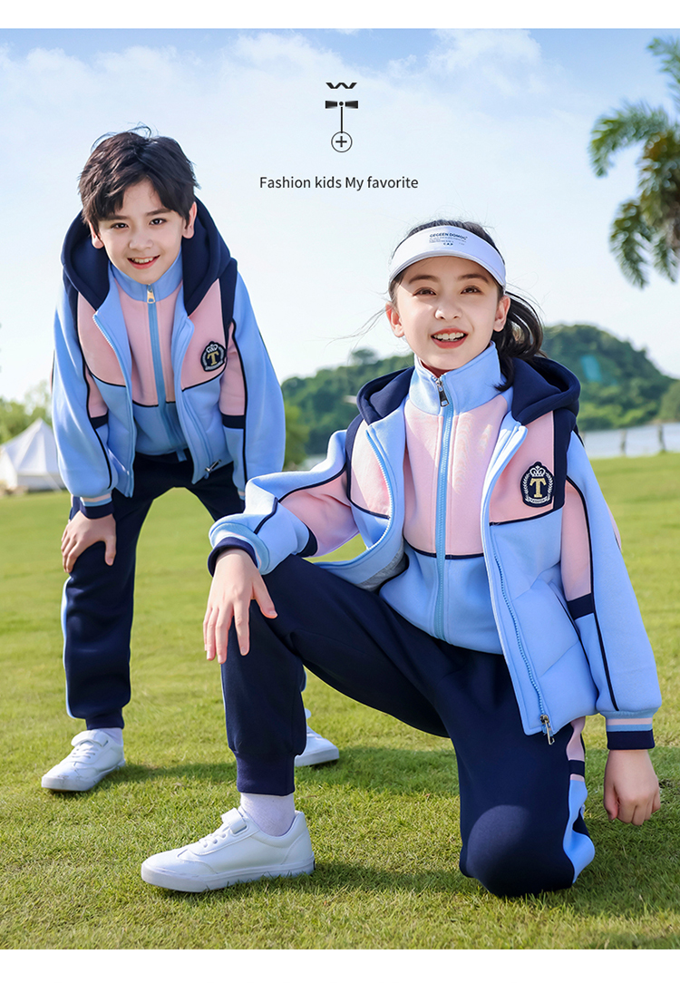 Outdoor sports autumn and winter warm children 894-6318 three-piece set