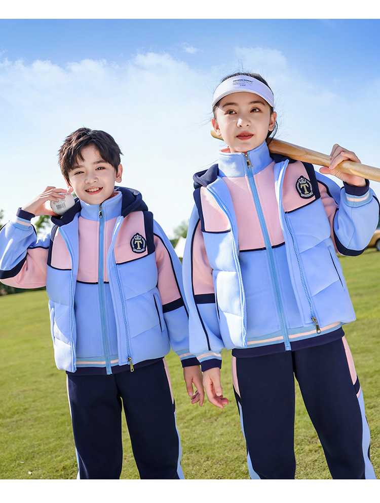 Outdoor sports autumn and winter warm children 894-6318 three-piece set