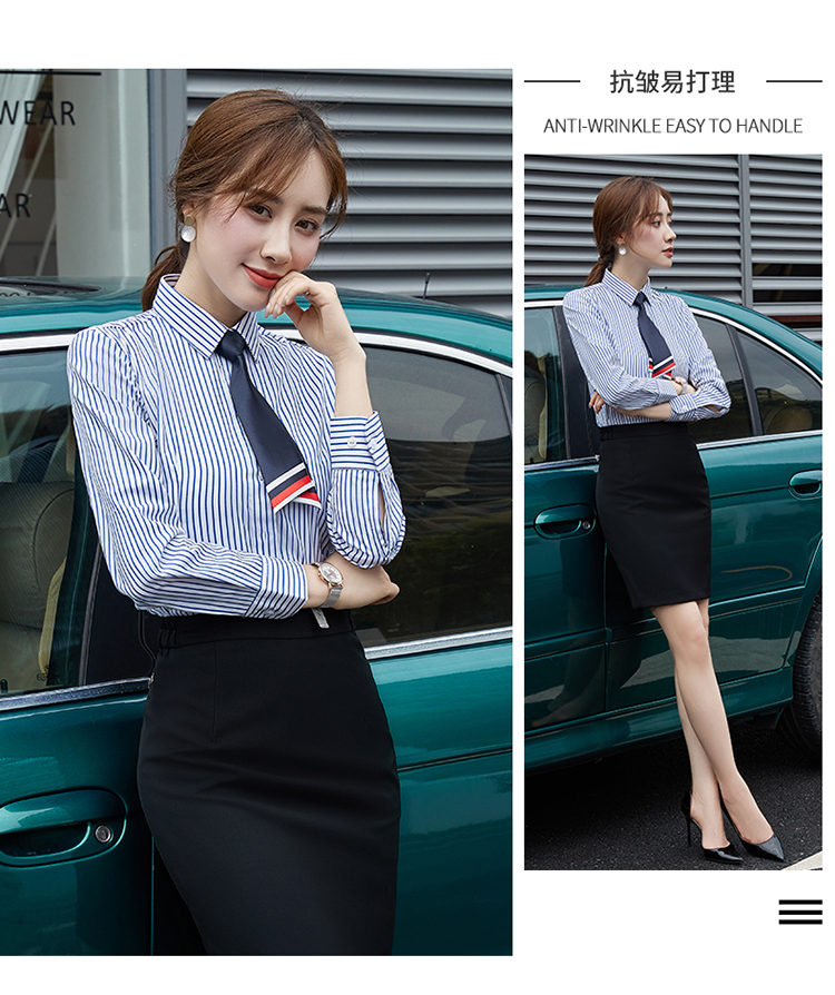 Business slim fit long sleeve shirt for men and women 188-T281 men-T291 women long sleeve shirt