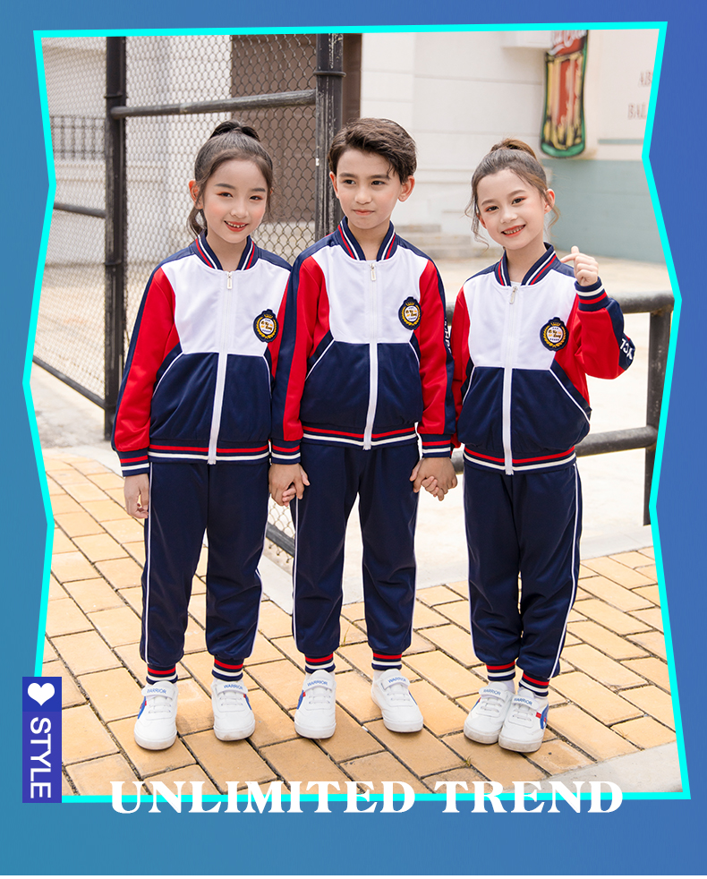 Jinguang velvet two-piece school uniform for primary and secondary school students and teachers 455-9209