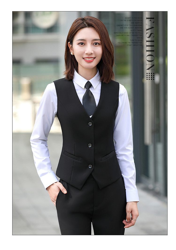 Commuter three-button waist professional vest for women DQ1-388 women vest