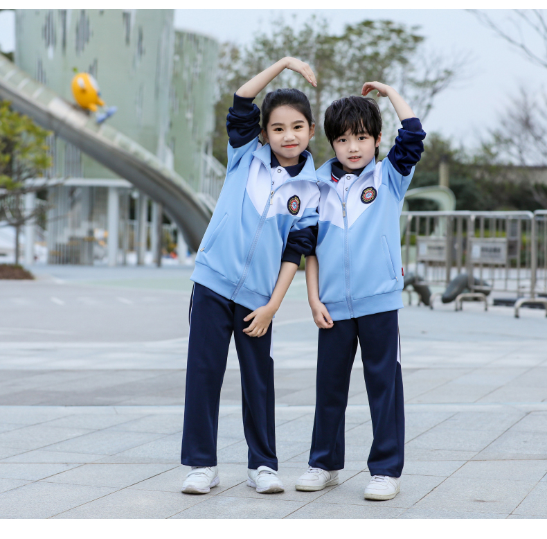 Primary school, middle school, high school, long sleeve color matching school uniform suit, high school, college class uniform (jacket + trousers) KA-870-9808 (without badge)