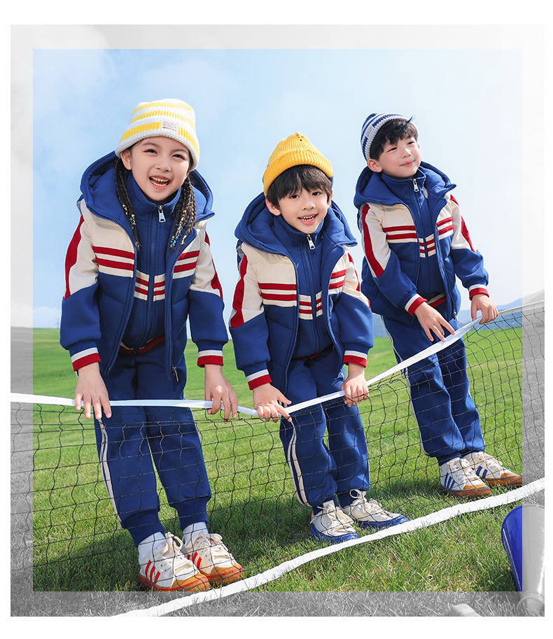 Campus sports style children school uniform suit two-piece suit 921-3014 two-piece suit