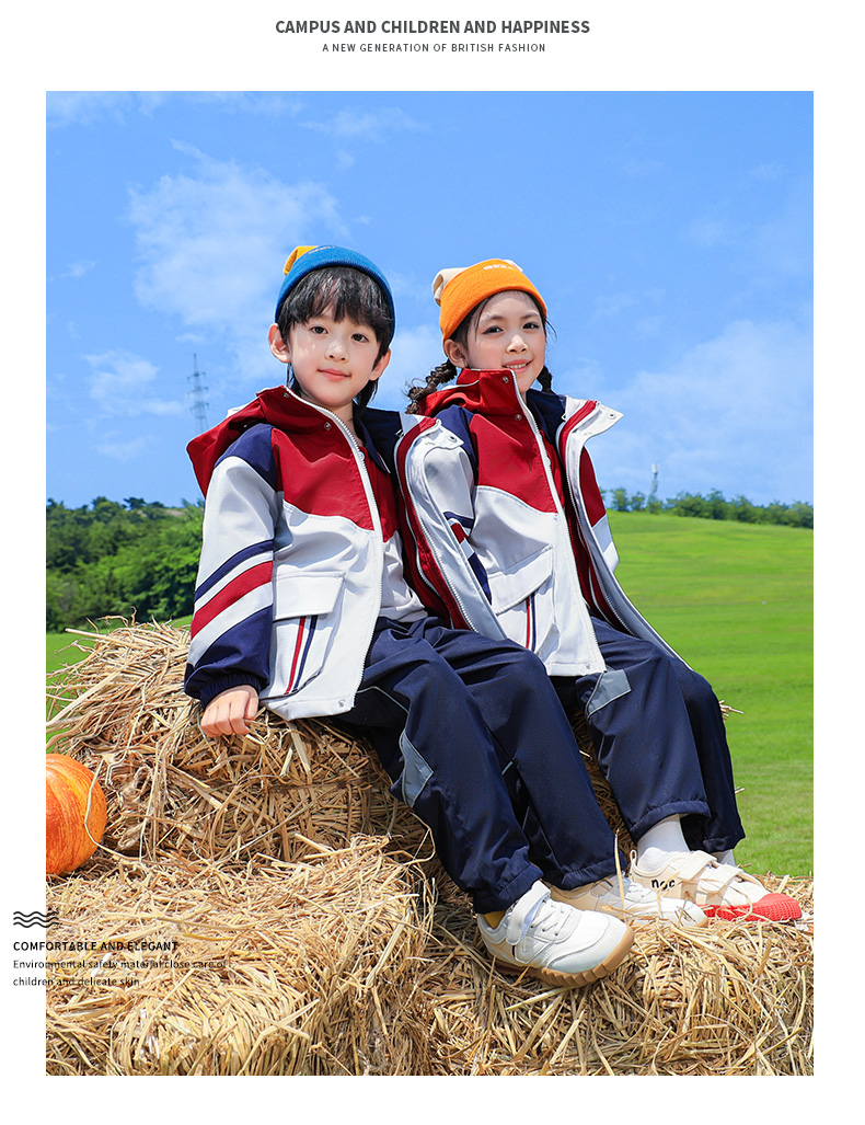 Youth campus children sports school uniform suit two-piece suit 921-6323 autumn two-piece suit