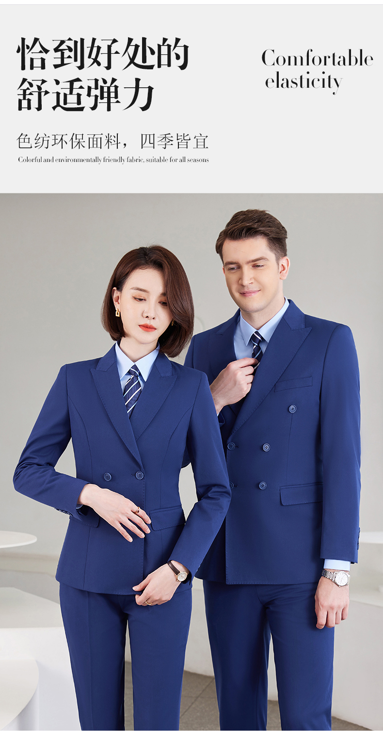 Color-dyed double-breasted business suit jacket DZ1-8728 ladies suit jacket