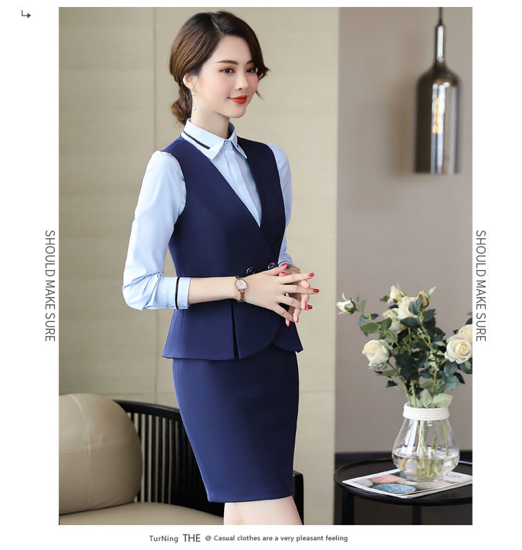 Stewardess uniform ruffled vest female DA2-9806 vest