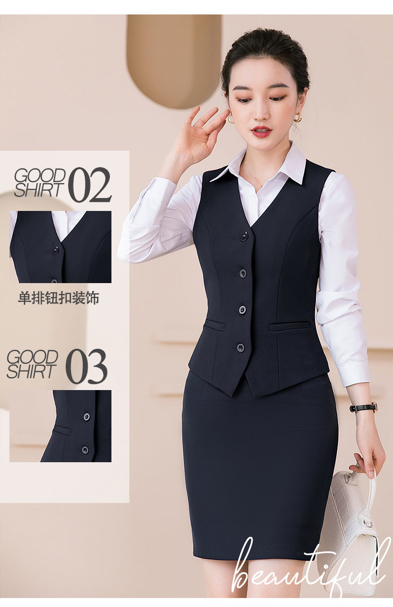 Fashion business commuter slim vest 115-6001 vest