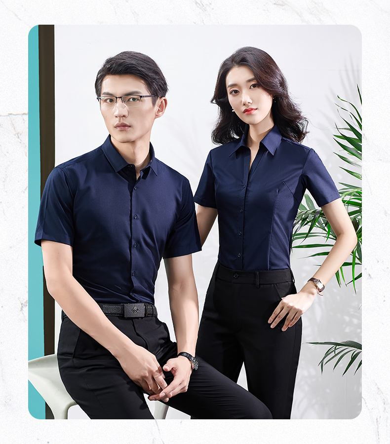 Bamboo fiber short-sleeved shirt 188-Q9285 women shirt short-sleeved