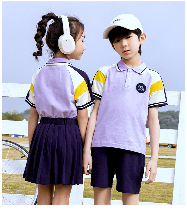 College style kindergarten primary and secondary school students school uniforms children class uniforms summer suit 216-6028