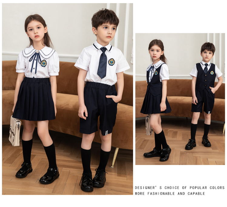 British style summer kindergarten uniforms elementary school uniforms 216-7005