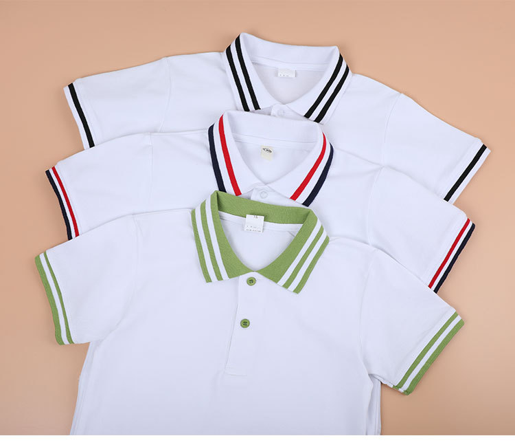 New arrival children school uniforms for boys and girls, class uniforms, kindergarten uniforms, short-sleeved T-shirts, POLO shirts G08-3369