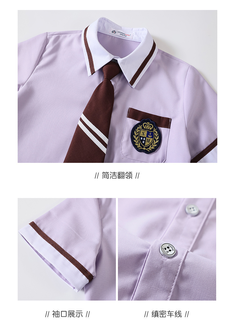 Simple color lapel wearable and fashionable school uniform suit 215-895