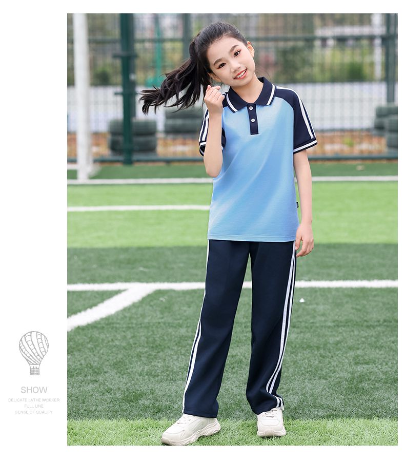 Children college style school uniform short-sleeved suit KH2-2233