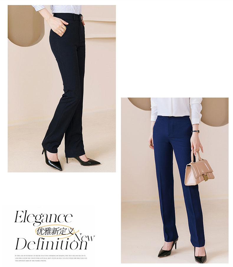 Business slim fit trousers for women 115-302 trousers (thick style)