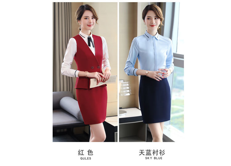 Stewardess uniform ruffled vest female DA2-9806 vest