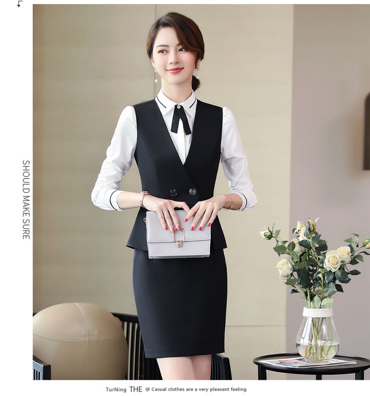 Stewardess uniform ruffled vest female DA2-9806 vest