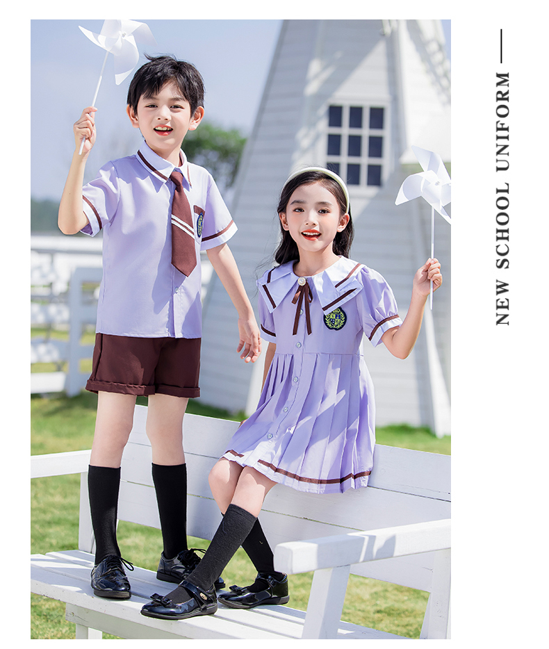 Simple color lapel wearable and fashionable school uniform suit 215-895