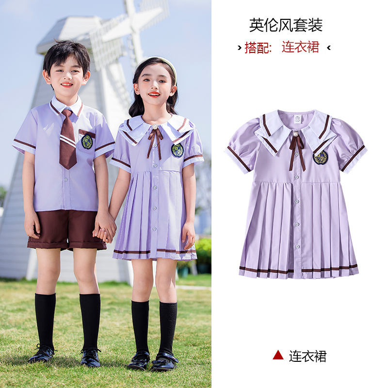 Simple color lapel wearable and fashionable school uniform suit 215-895