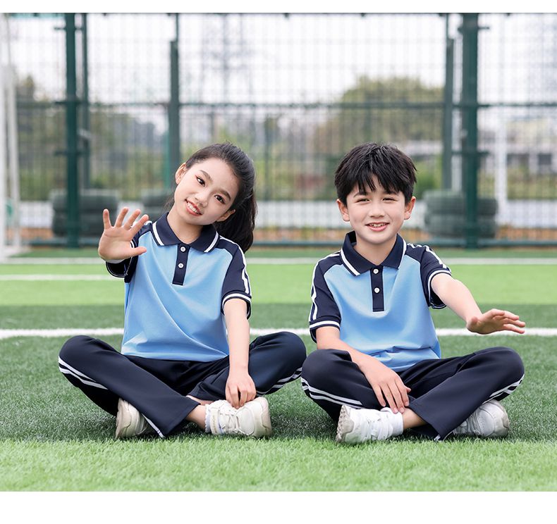 Children college style school uniform short-sleeved suit KH2-2233