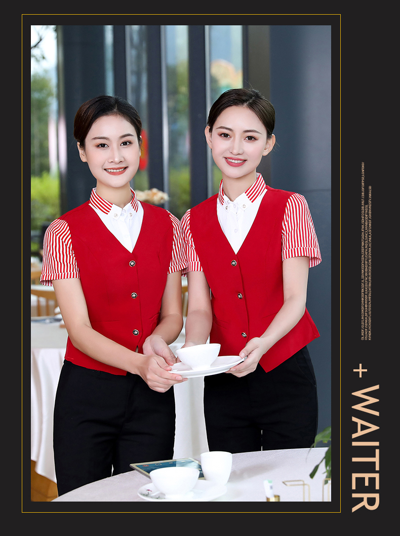 Hotel waiter vest shirt work clothes women H19-vest shirt women