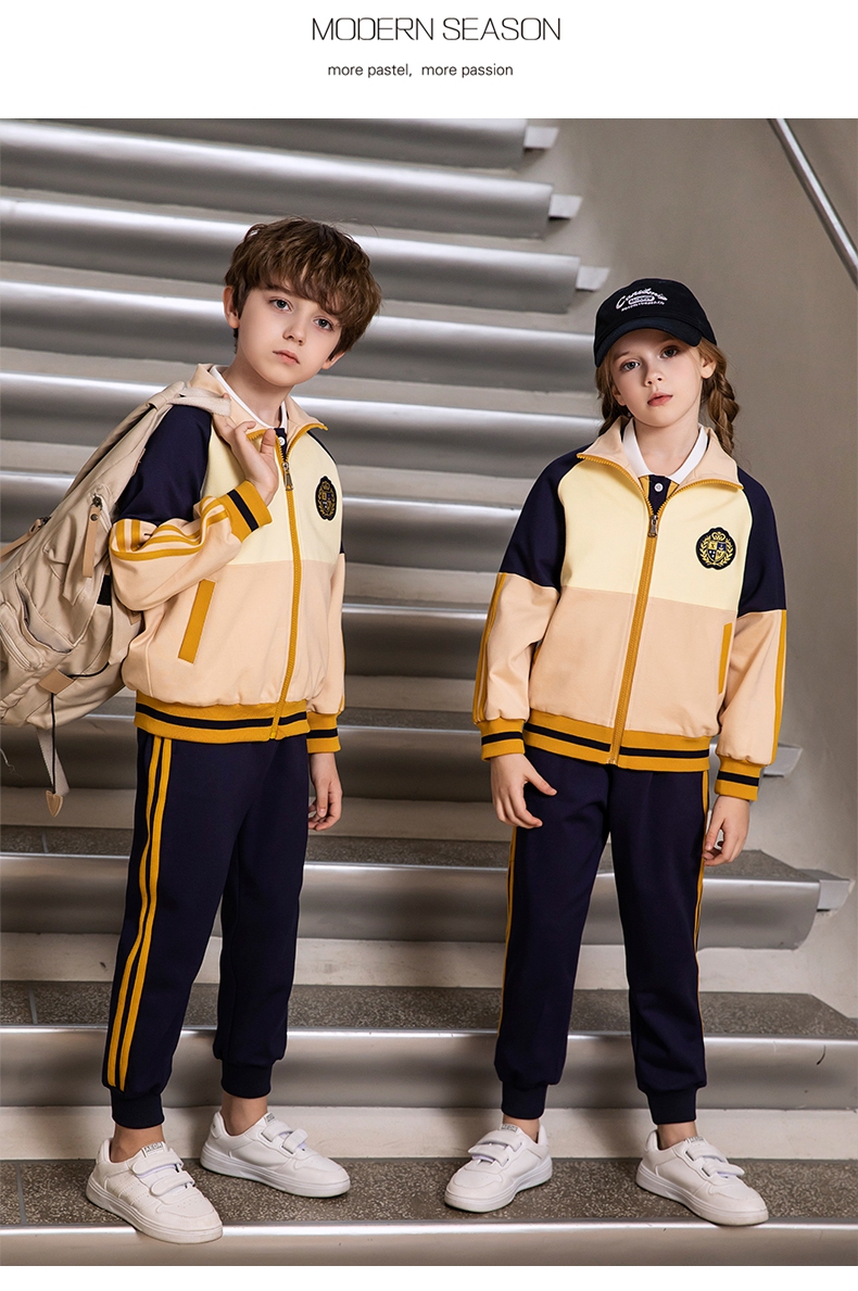 New elementary and middle school students sportswear school uniforms class uniforms kindergarten uniforms set 215-9098