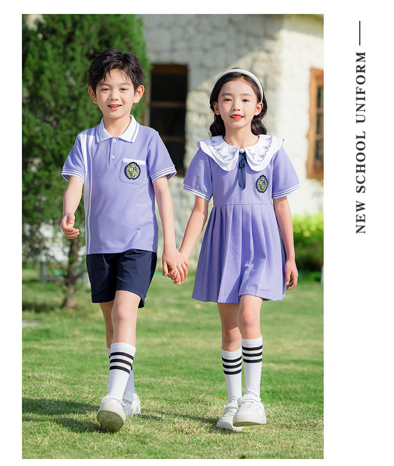 Comfortable and durable purple lapel campus British style school uniform suit 215-886+892