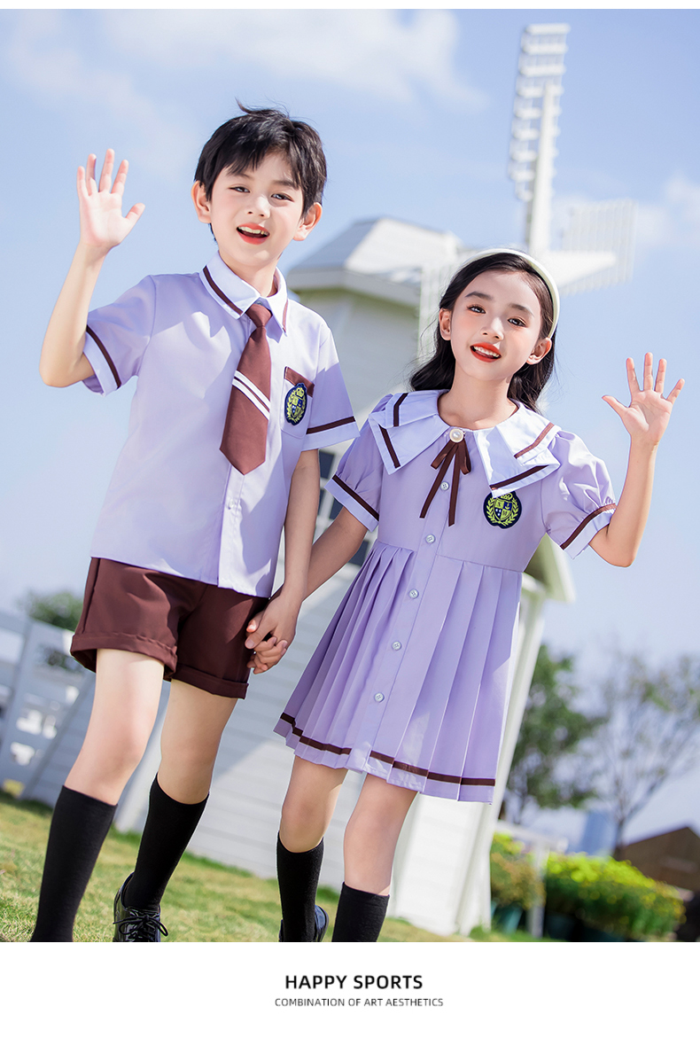 Simple color lapel wearable and fashionable school uniform suit 215-895