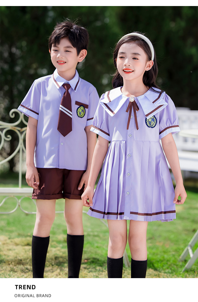 Simple color lapel wearable and fashionable school uniform suit 215-895