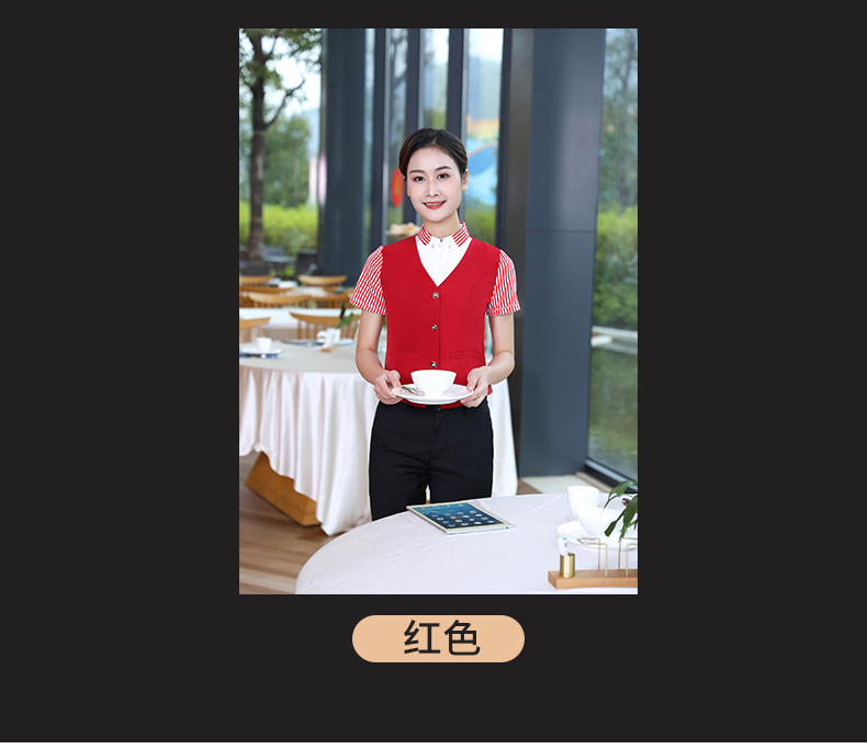 Hotel waiter vest shirt work clothes women H19-vest shirt women