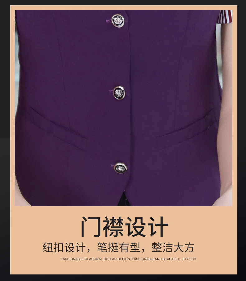 Hotel waiter vest shirt work clothes women H19-vest shirt women