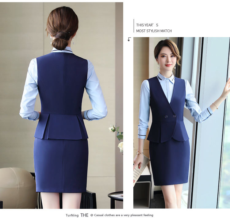 Stewardess uniform ruffled vest female DA2-9806 vest