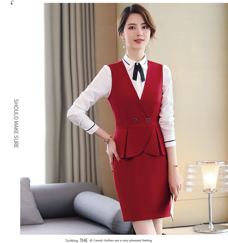 Stewardess uniform ruffled vest female DA2-9806 vest