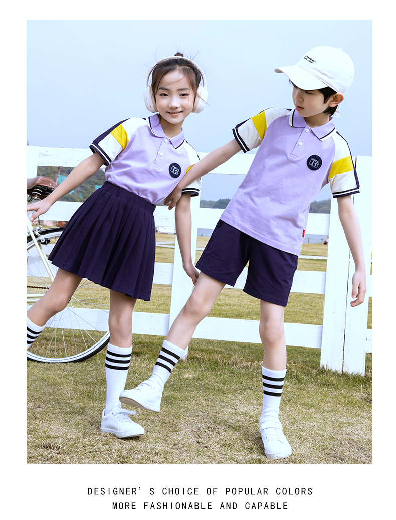 College style kindergarten primary and secondary school students school uniforms children class uniforms summer suit 216-6028