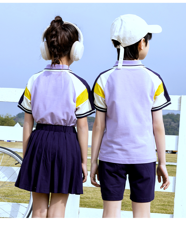 College style kindergarten primary and secondary school students school uniforms children class uniforms summer suit 216-6028